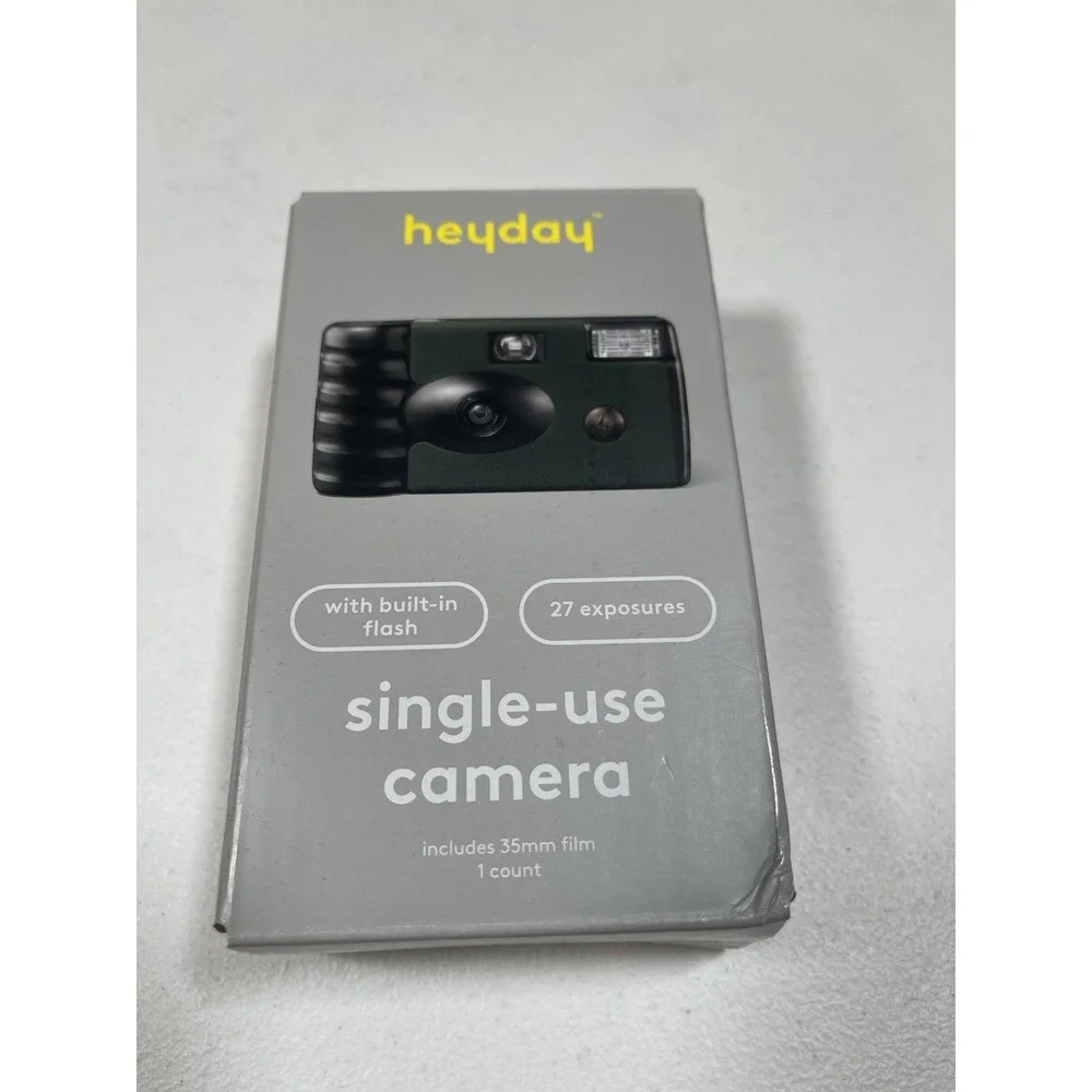 8 Pack! Single-Use Disposable Camera Color Green 110 Format Built-in Flash